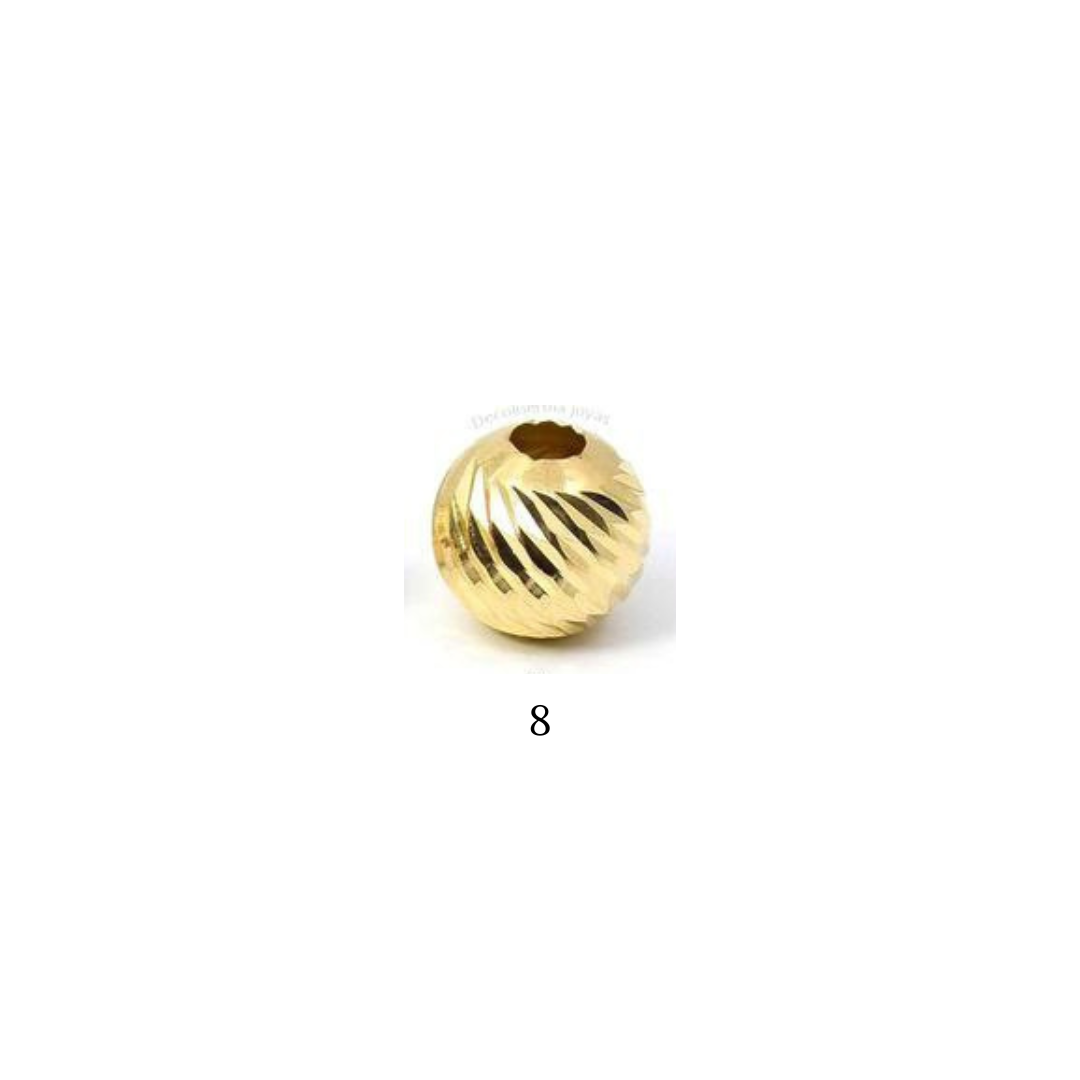 Pulsera Personalizada ORO 18K Balines Diamantados