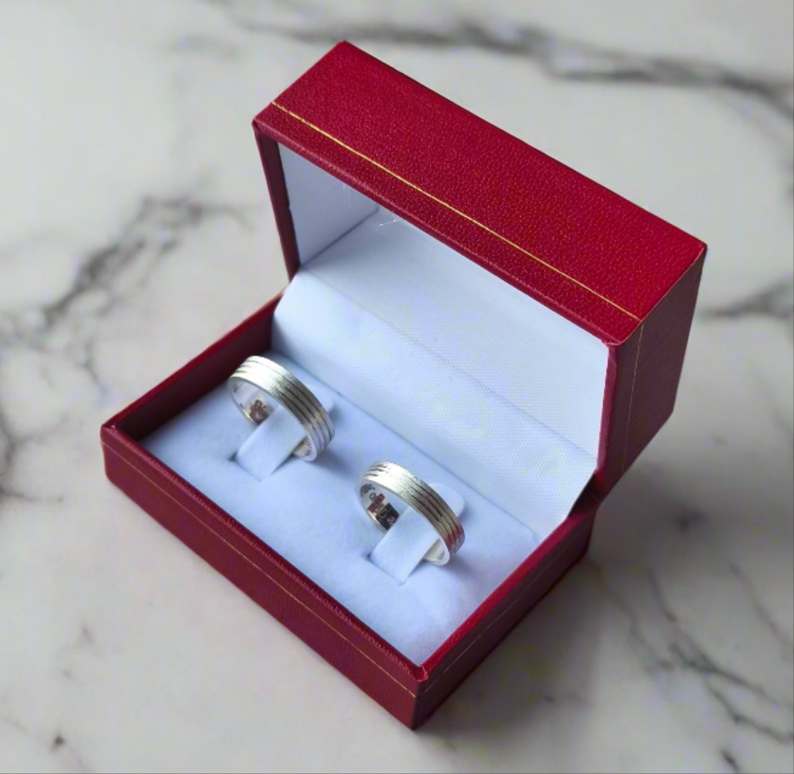 Athens Silver Wedding Rings