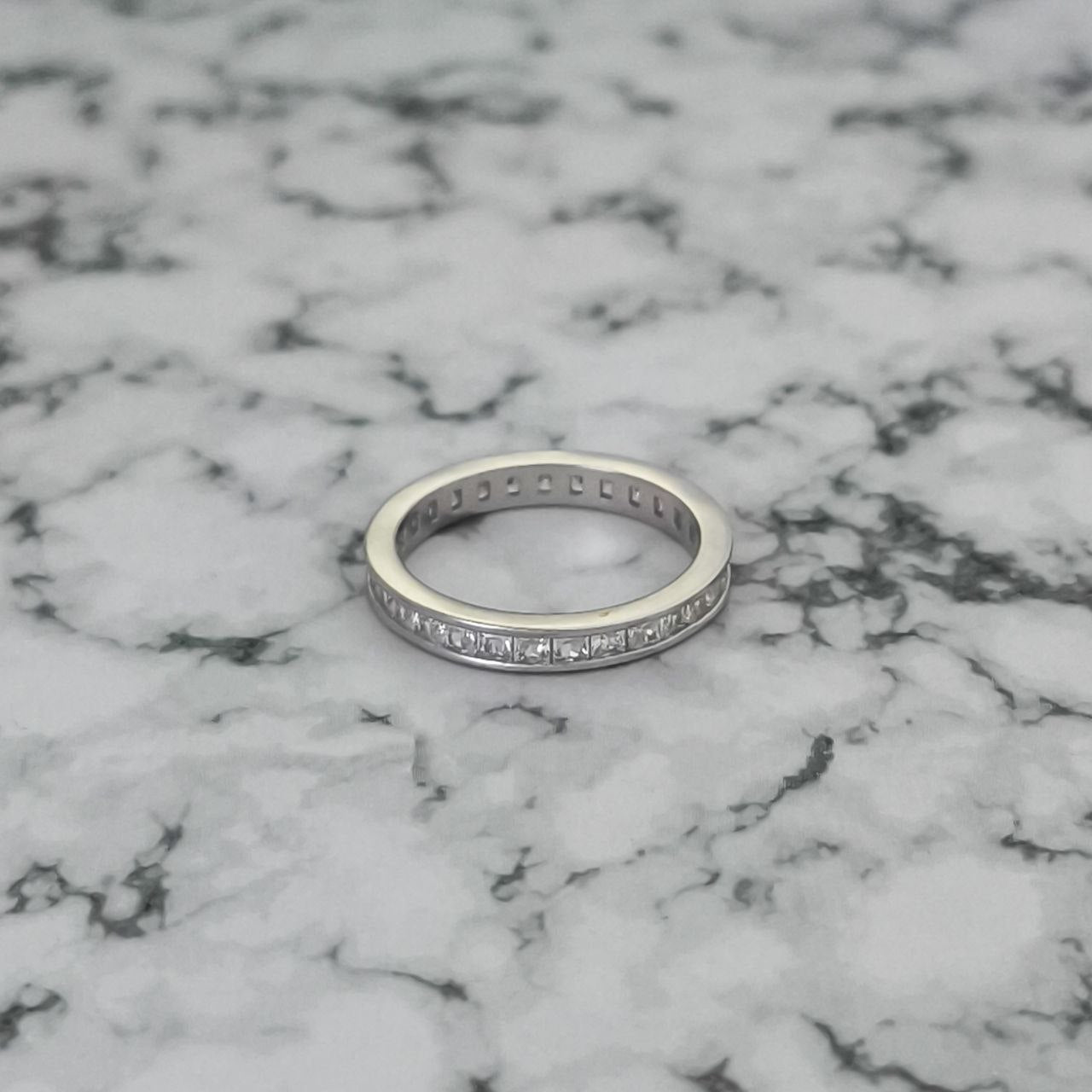 Regalo Ideal: Anillo Plata Baño Oro Blanco para Mujer | con Brillo Sutil