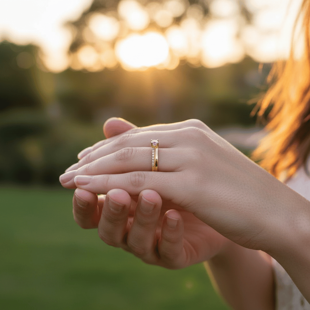 Anillo mujer Elegante Oro 18k