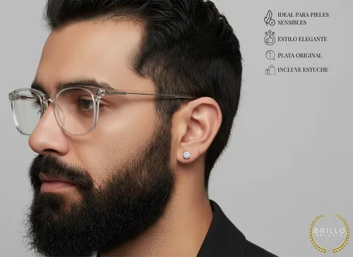 Aretes / Topos / Piercing Unisex En Plata 925