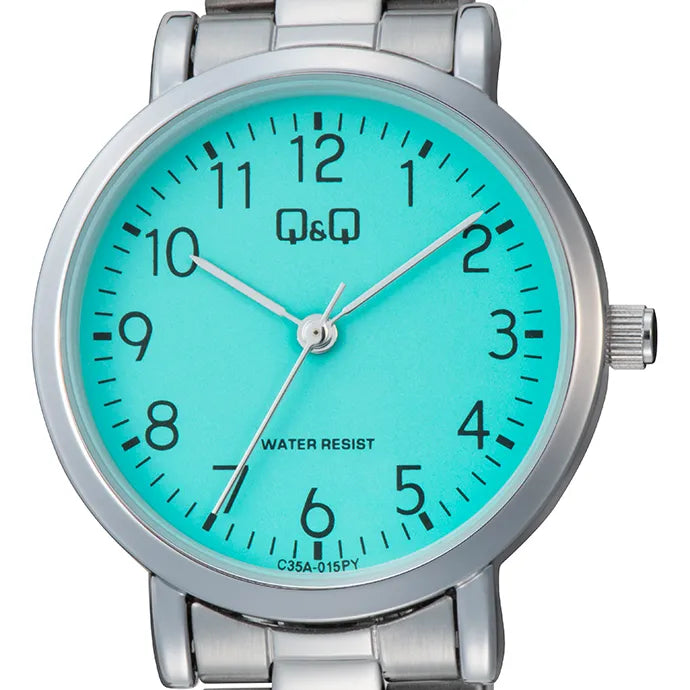 Reloj Q&Q C35A-015PY Acero Mujer Azul Tiffany