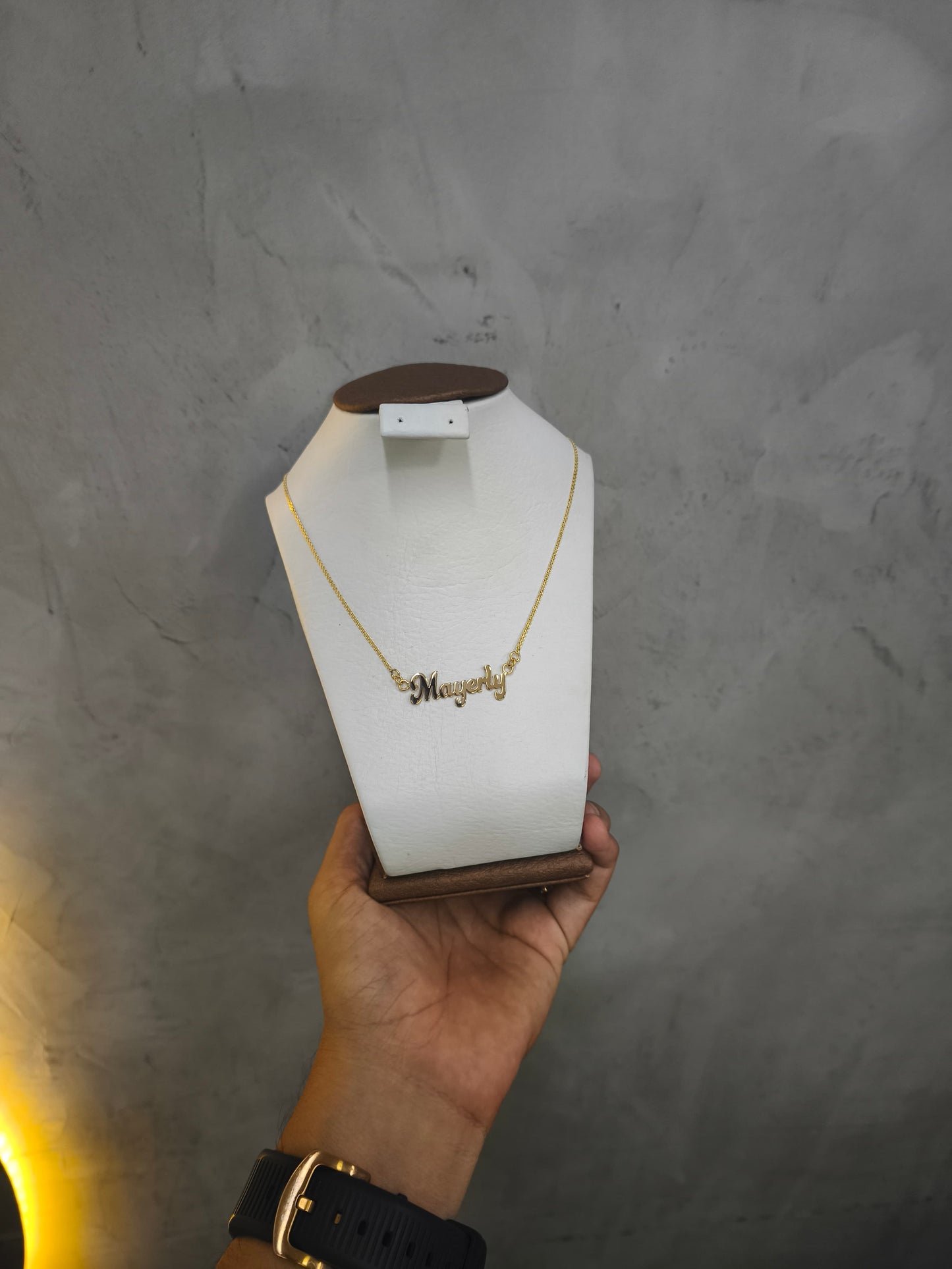Cadena nombre mujer oro 18K 50cm regalo especial con estuche - Brillo Encanto