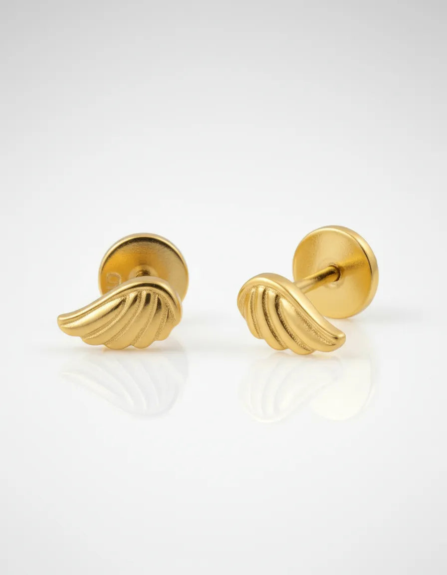 Topos Alas Oro Laminado 18K Pequeños Mujer