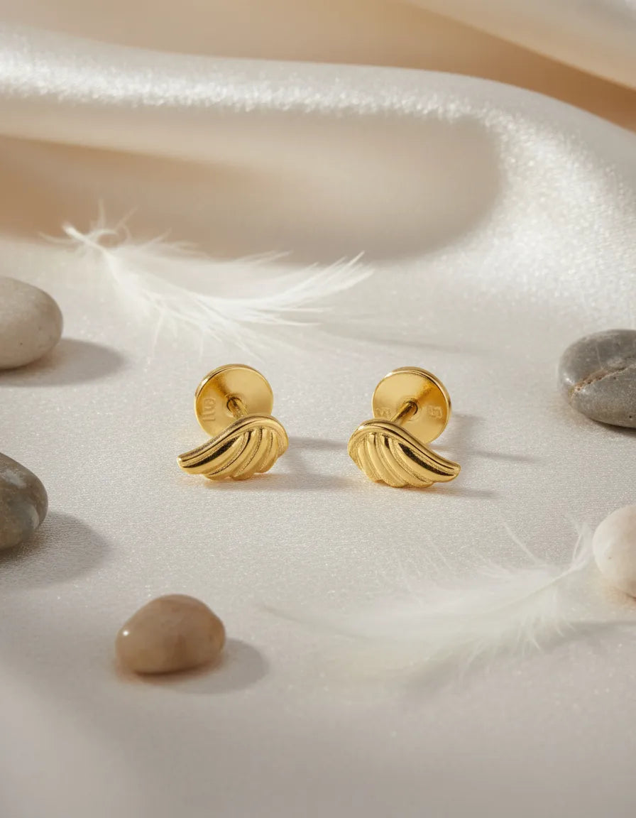 Topos Alas Oro Laminado 18K Pequeños Mujer
