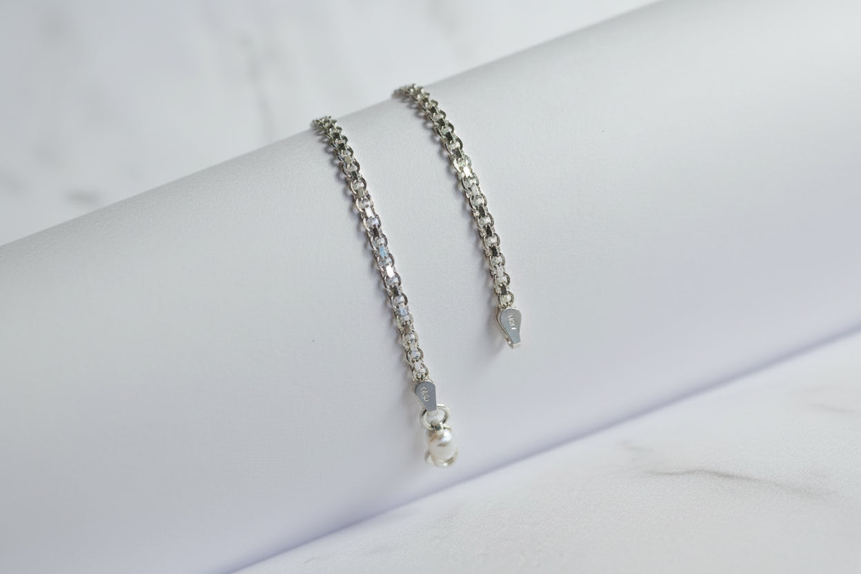 Pulsera Plata 925 Manilla Unisex Tejido Chinesco 20cm