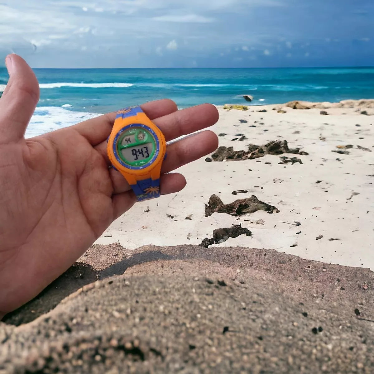 Reloj Niño Digital Impermeable al Agua Azul Rex