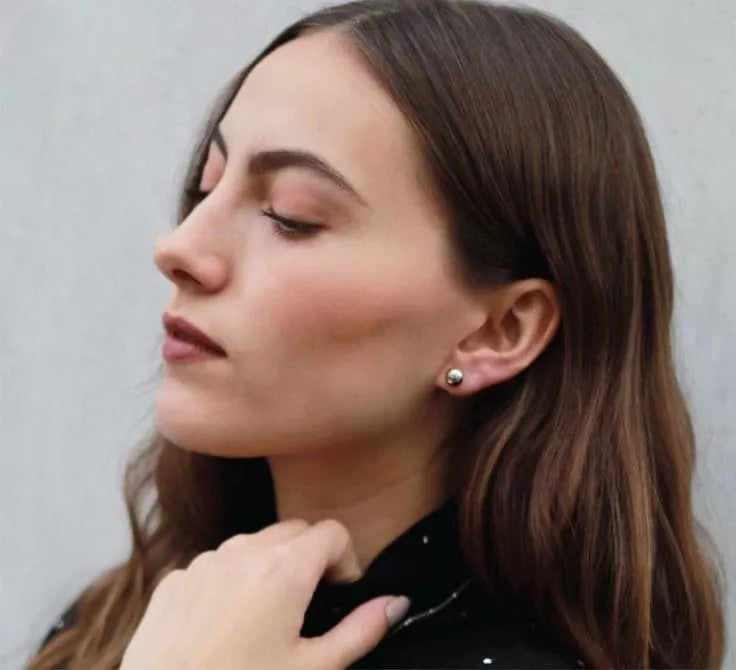 Aretes Bola Grande Mujer Plata925