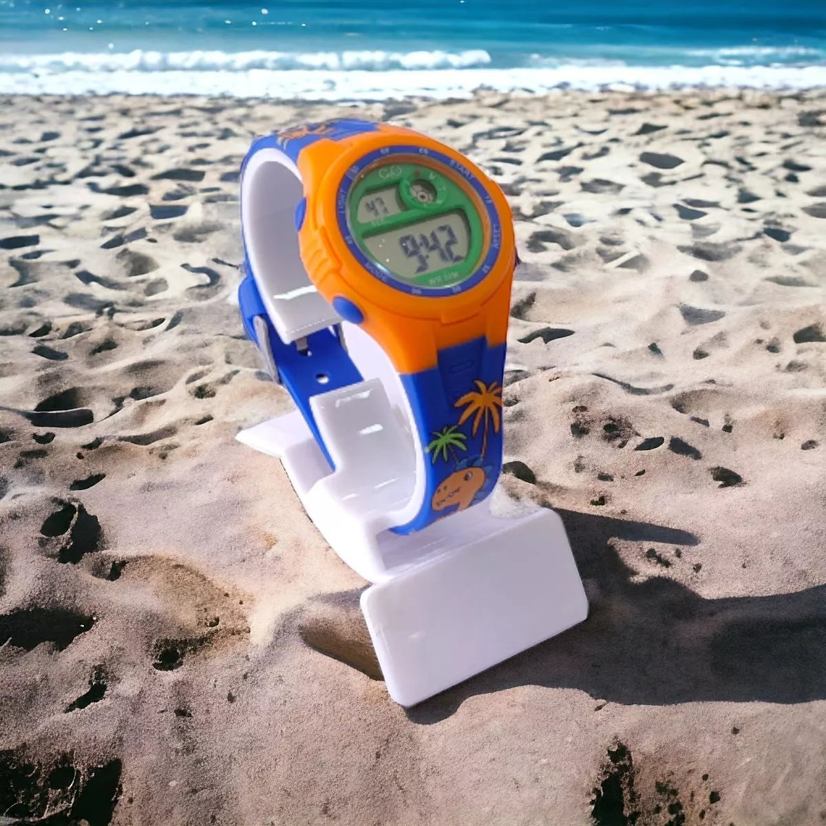 Reloj Niño Digital Impermeable al Agua Azul Rex