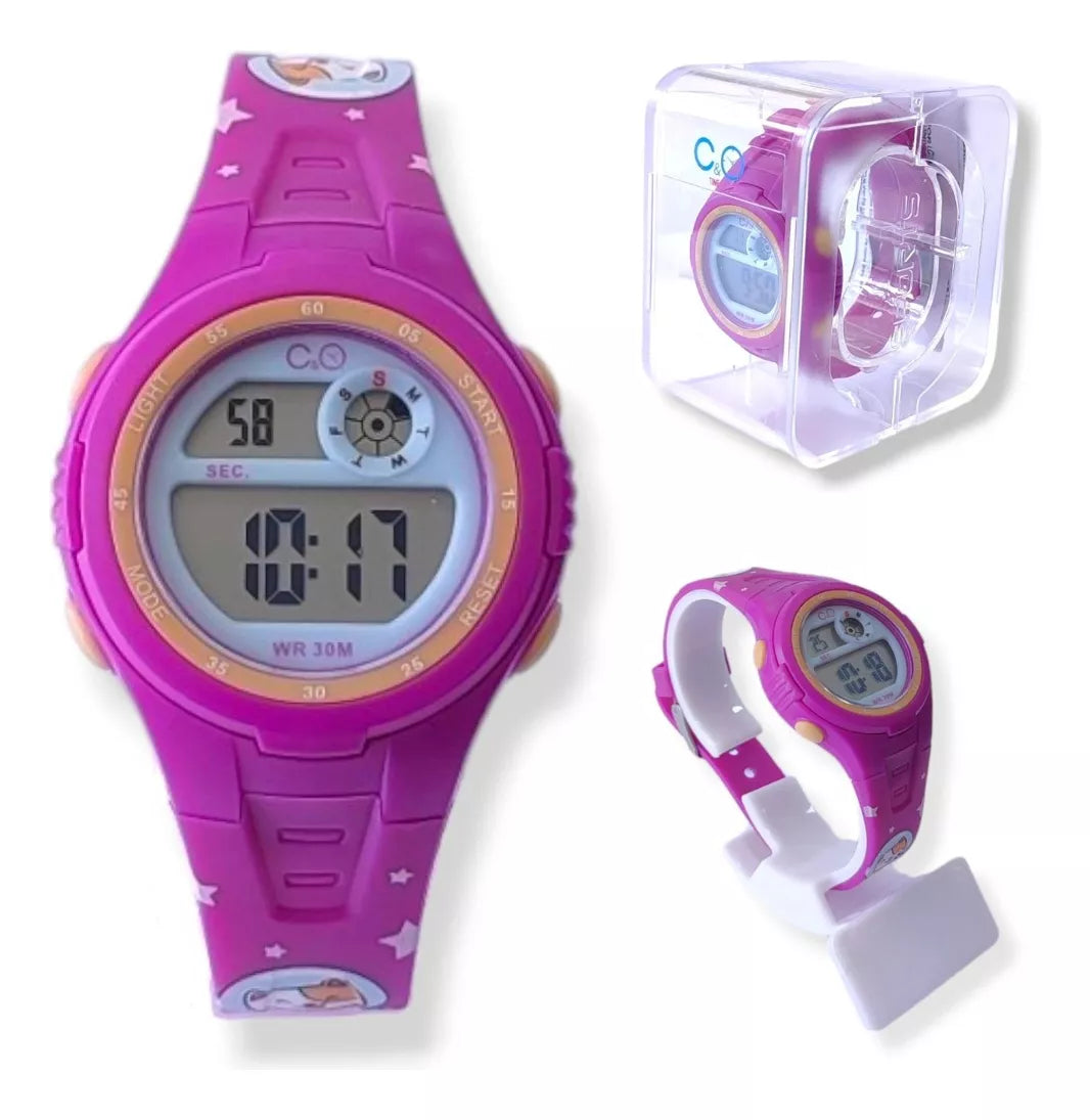 Reloj Niño Digital Impermeable al Agua Azul Rex