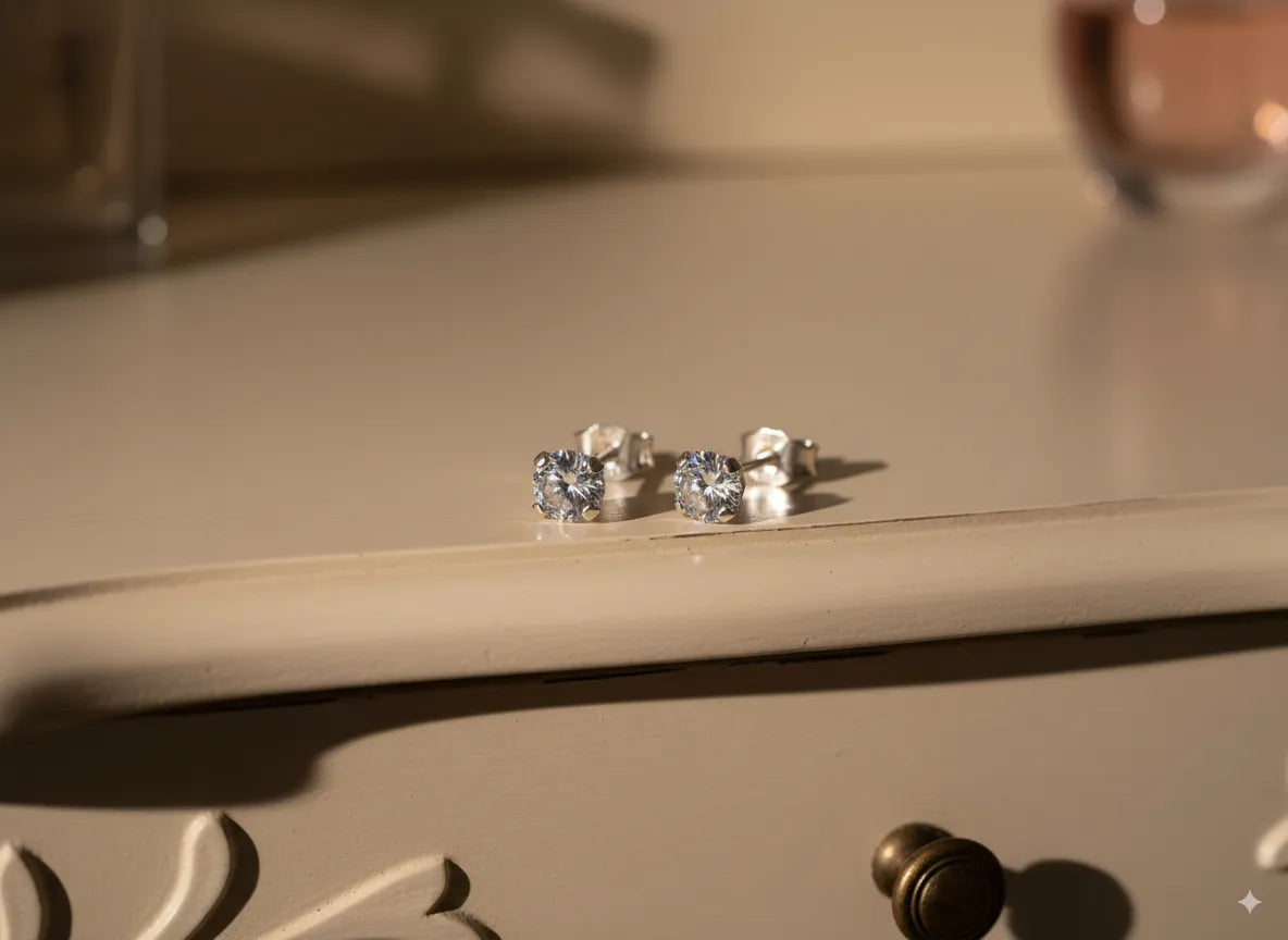 Aretes / Topos / Piercing Unisex En Plata 925 Italiana 3mm