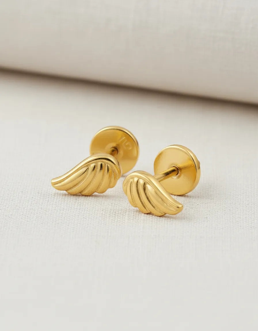Topos Alas Oro Laminado 18K Pequeños Mujer