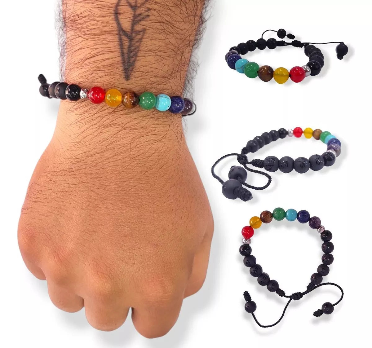 Pulsera Manilla 7 Chakras Piedras Naturales
