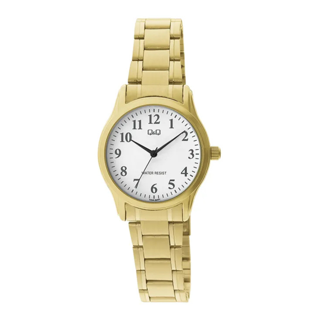Q&Q Women's Watch, Elegant Gold, Q&Q Original, Small, Gold Steel C03A-002PY