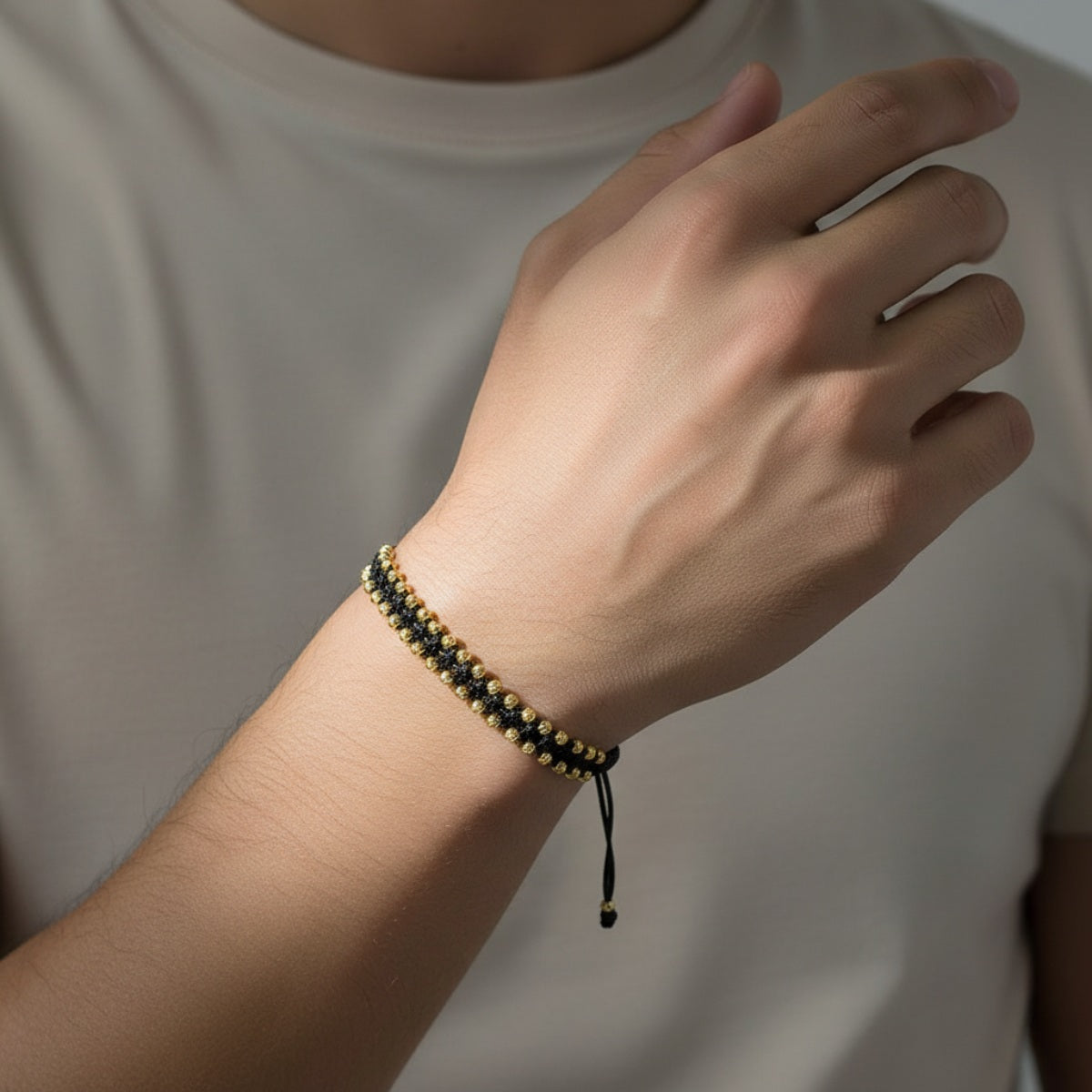 Pulsera Balines Oro 18K Diamantados Doble Carril – 40 Balines #3 Unisex
