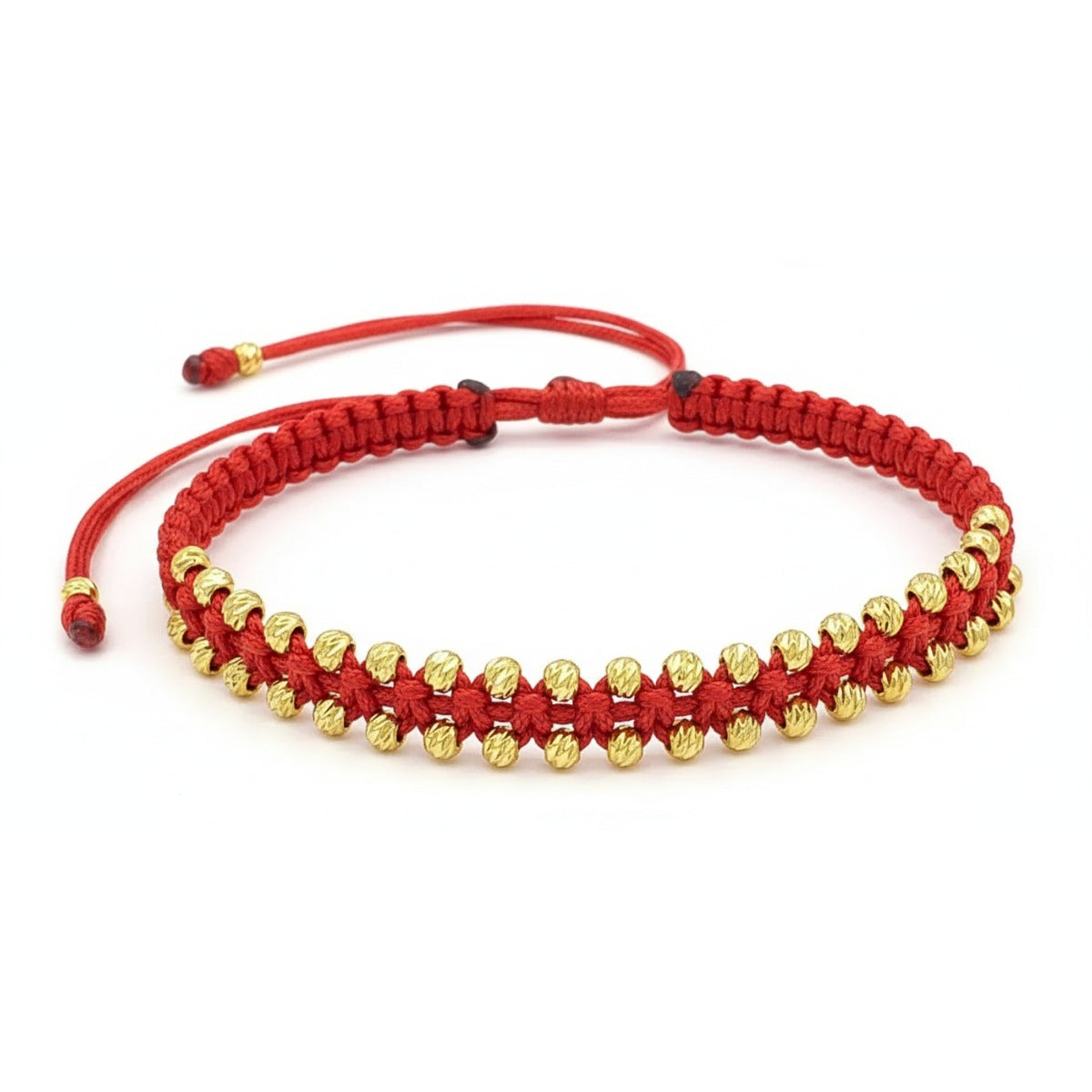 Pulsera Balines Oro 18K Diamantados Doble Carril – 40 Balines #3 Unisex