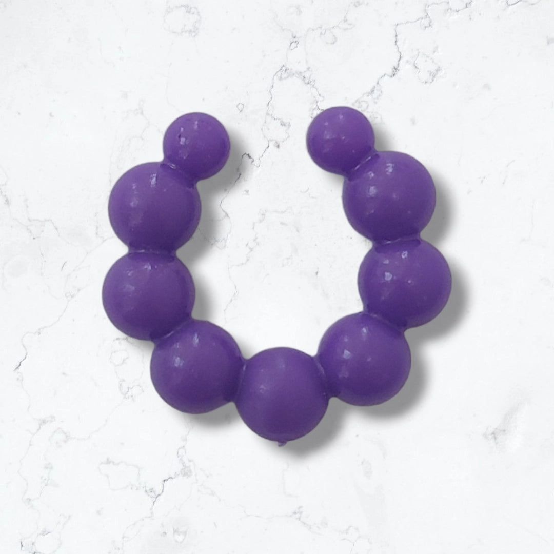 Earcuff Morado en Resina colorida