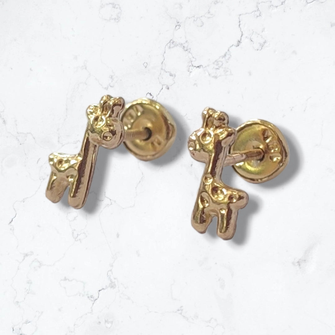 18k Gold Plated Safety Anti-Allergy Earrings for Girls