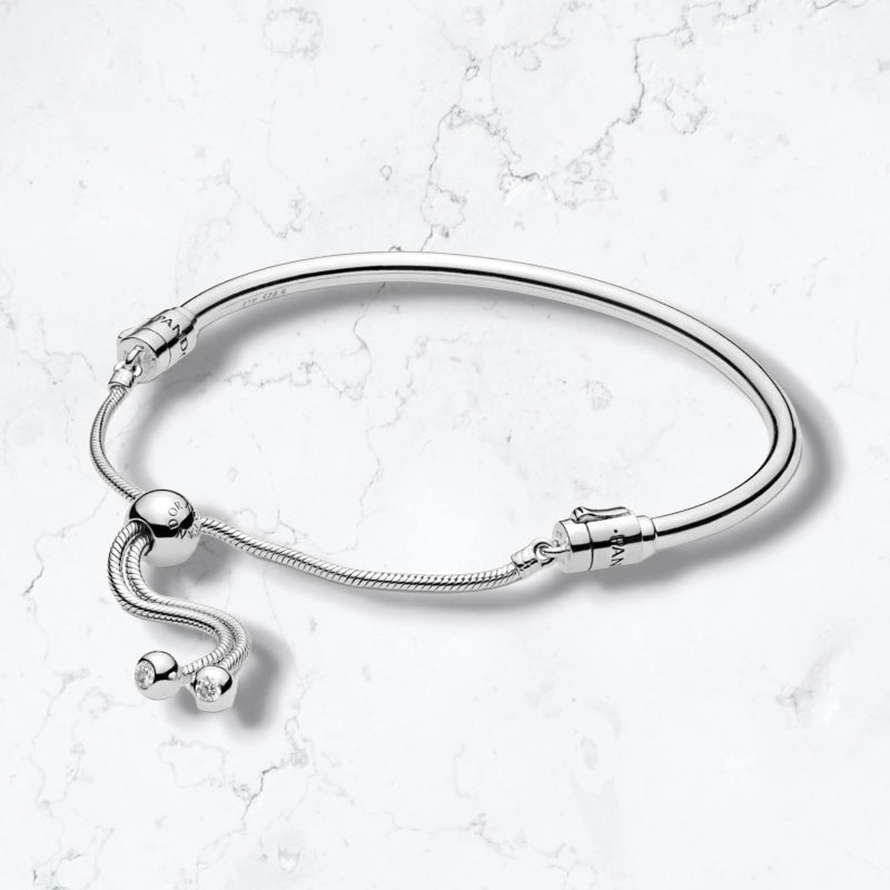 Manilla Pulsera Ajustable Esfera Plata925