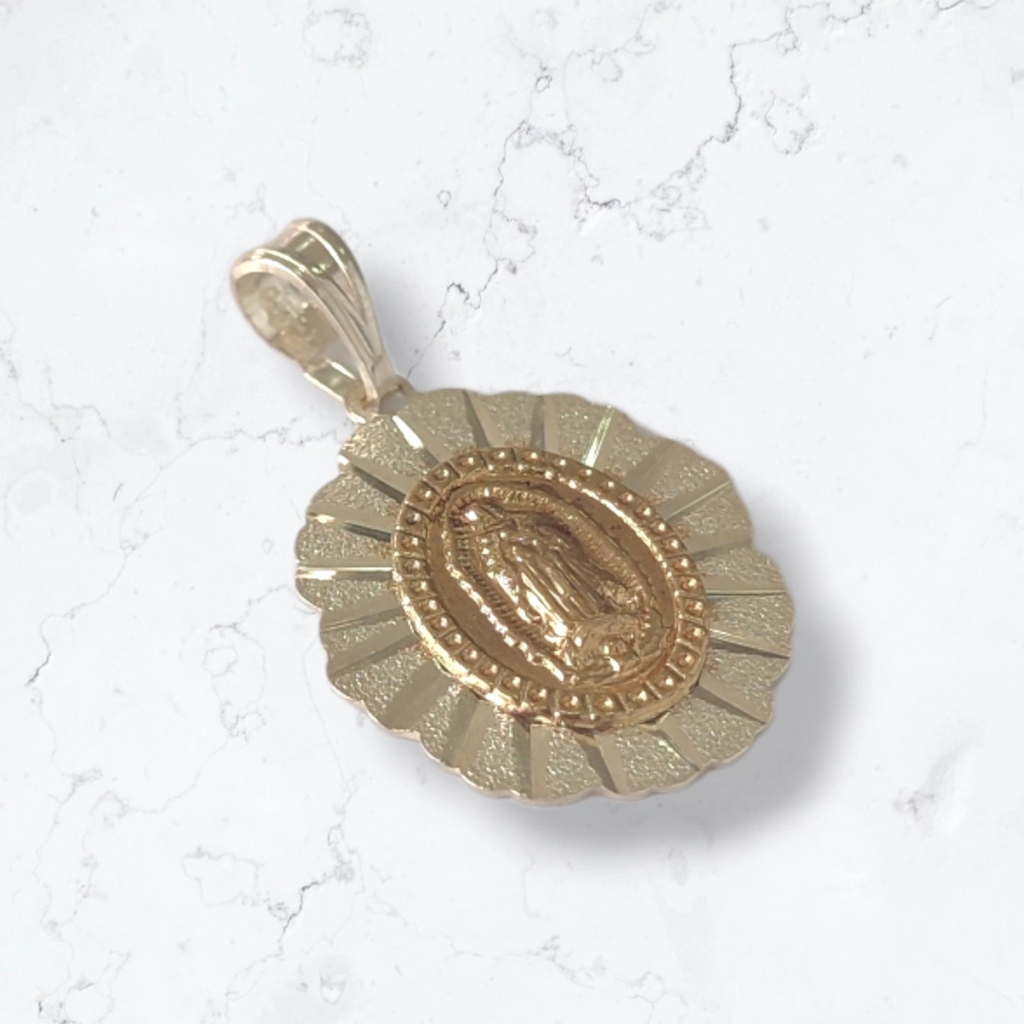 Dije Colgante Virgen Guadalupe Grande En Plata 925 Italiana