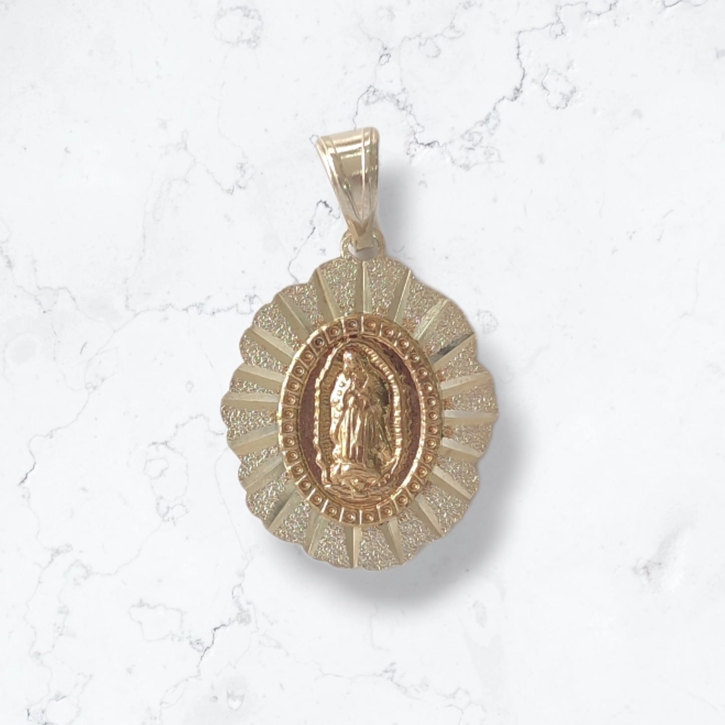 Dije Colgante Virgen Guadalupe Grande En Plata 925 Italiana