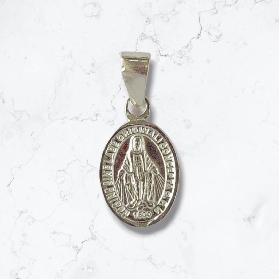 Dije Colgante Virgen Guadalupe Milagros En Plata 925 Italiana