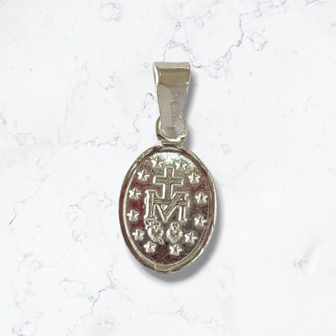 Dije Colgante Virgen Guadalupe Milagros En Plata 925 Italiana