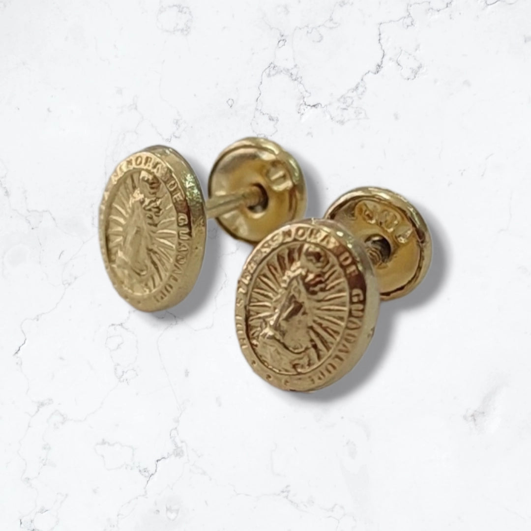 Aretes Piercing Anti alérgicos Virgen Pequeños Unisex Oro Laminado18k