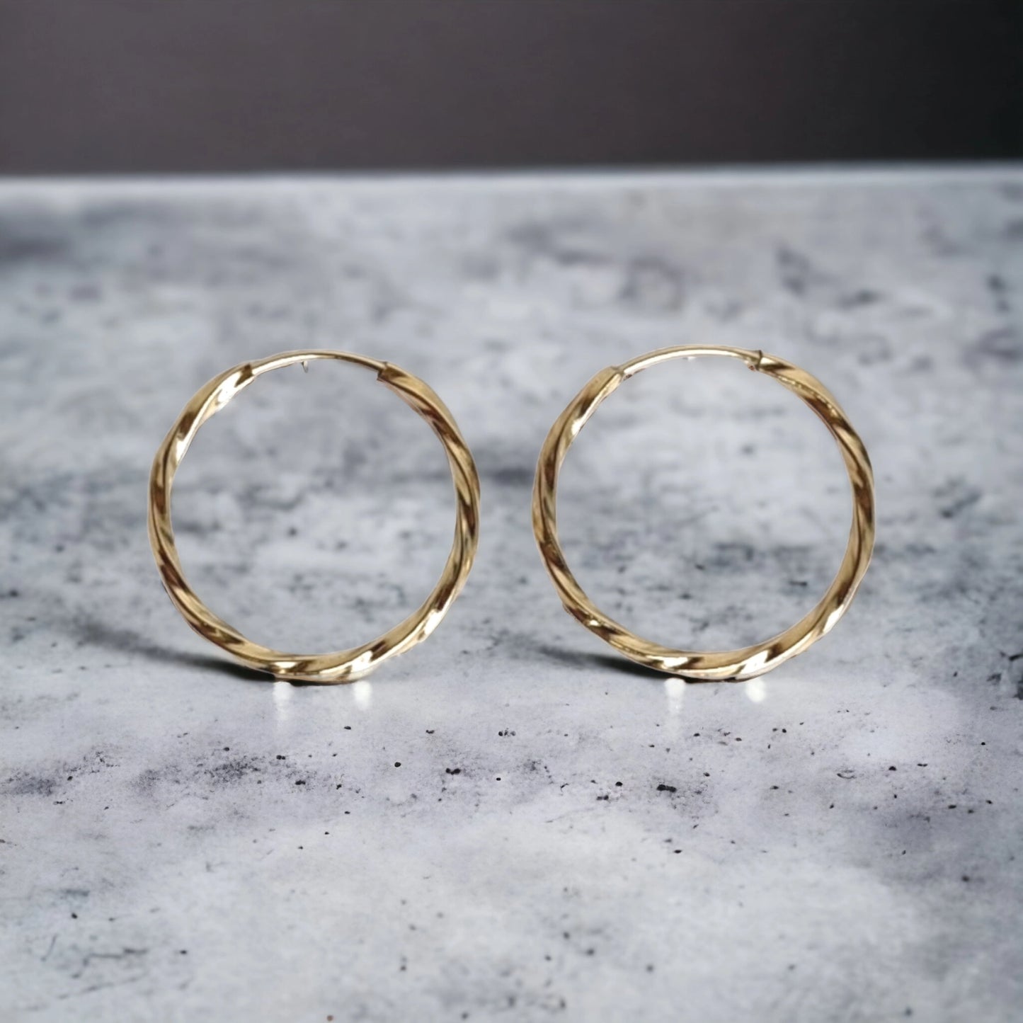 Candongas Medianas Mujer Oro Laminado18k Aros Melcocha