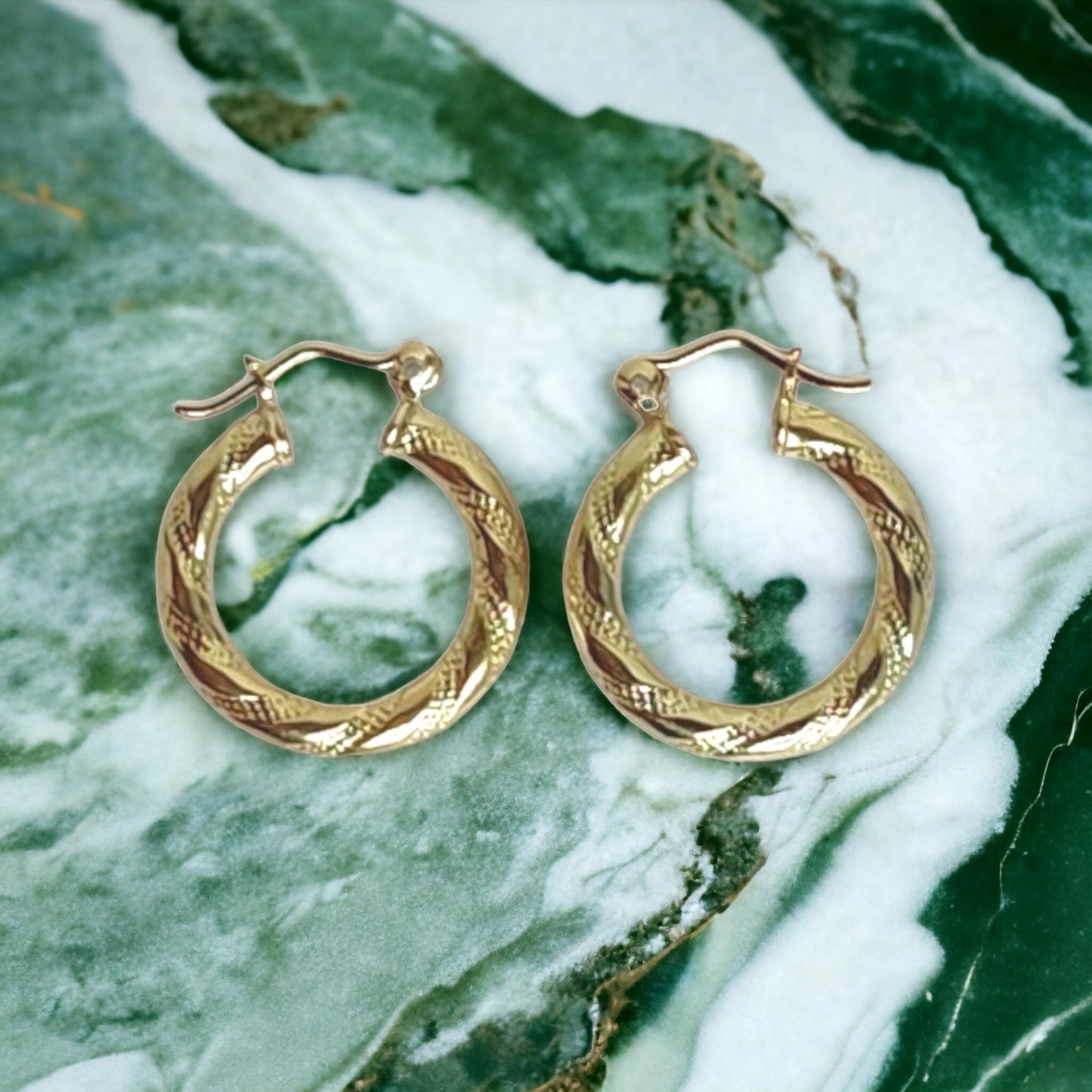 Small Candongas for Women, 18k Gold Plated, Elegant