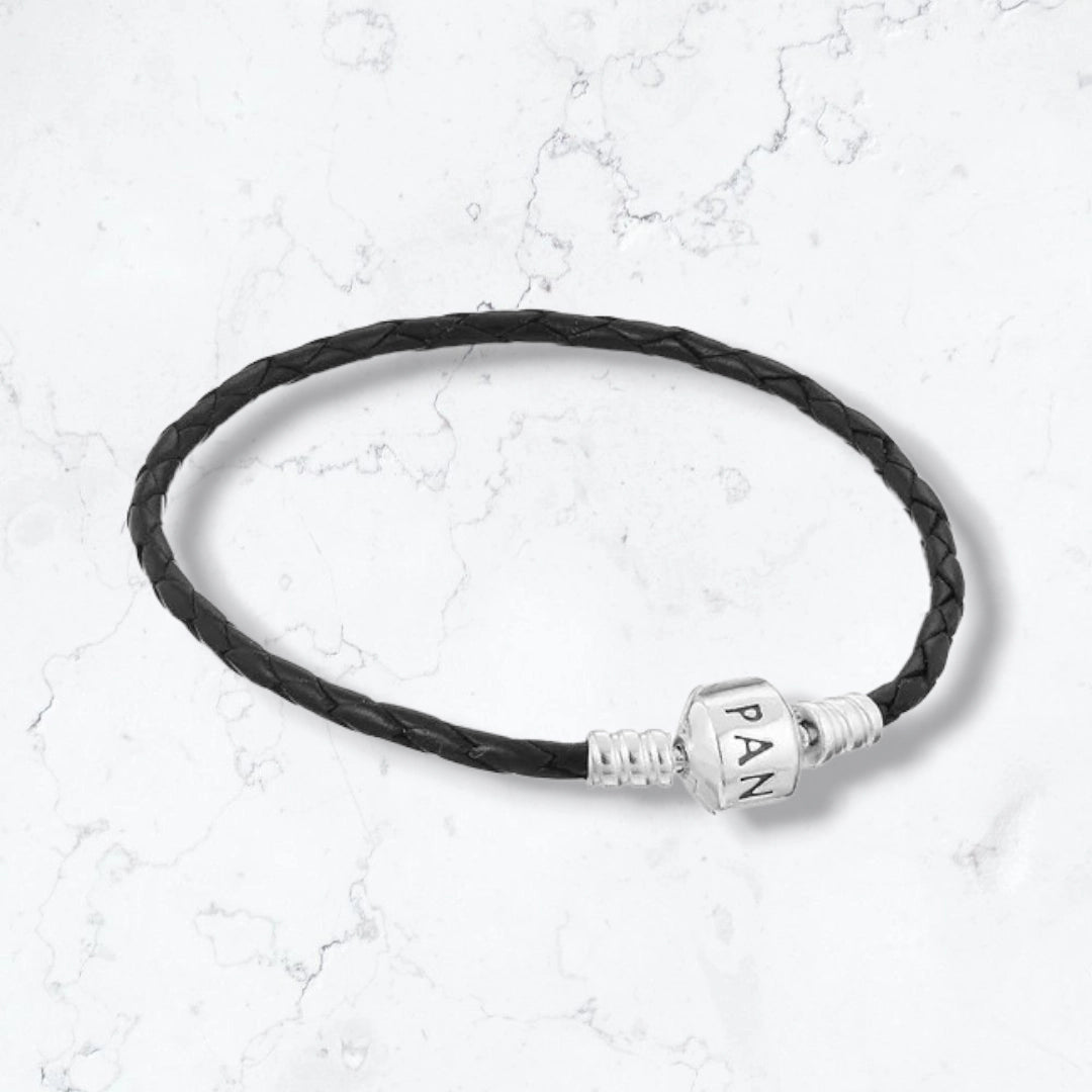 Manilla cuero plata Pandora