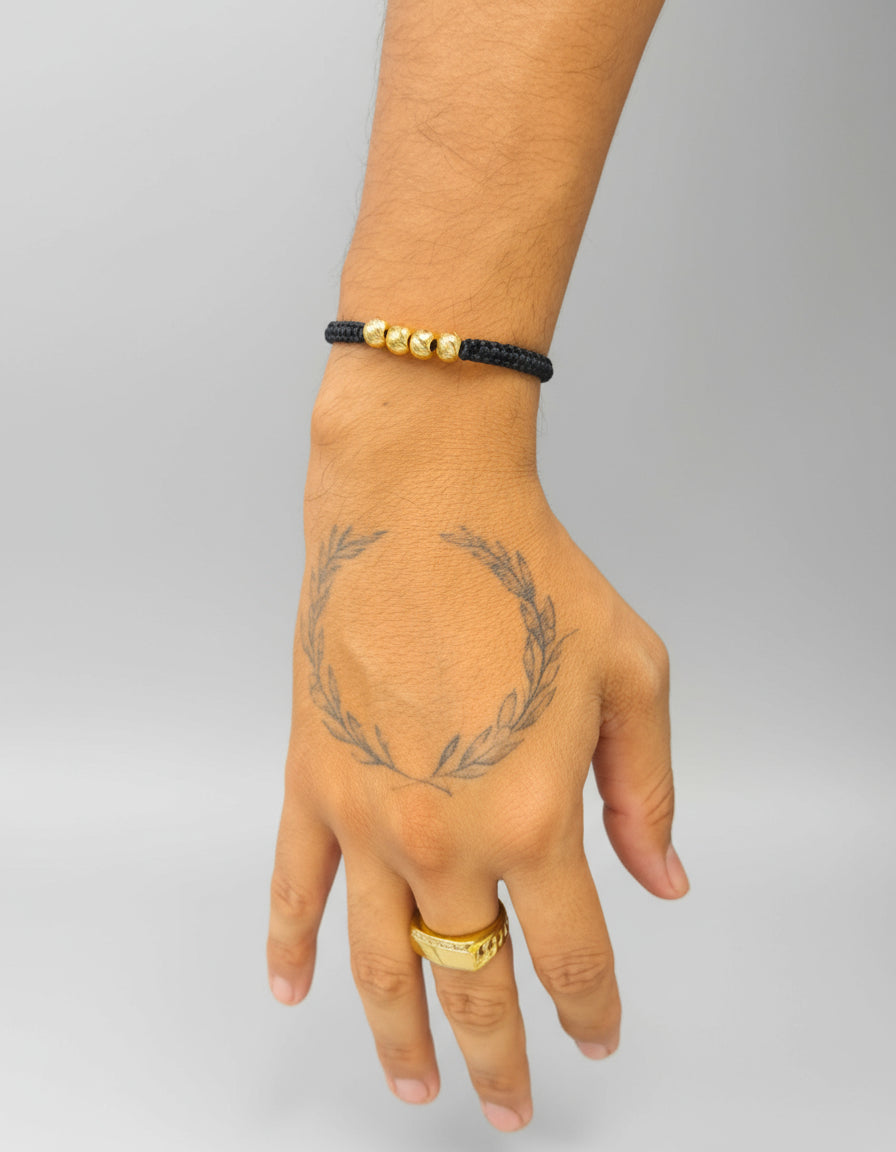 Pulsera Bolas Diamantada Oro Amarillo 18K | Hecha a Mano y Personalizable en Villavicencio