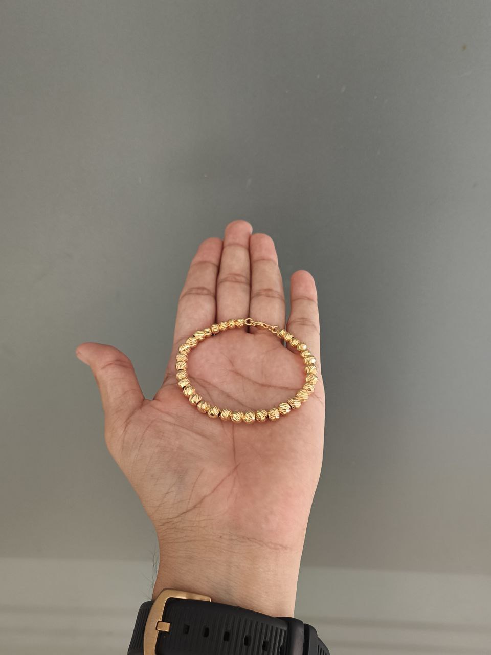 Pulsera artesanal oro 18k balines
