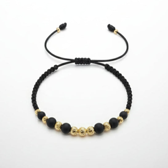 Pulsera bolas diamantada oro amarillo 18K para hombre Brillo Encanto