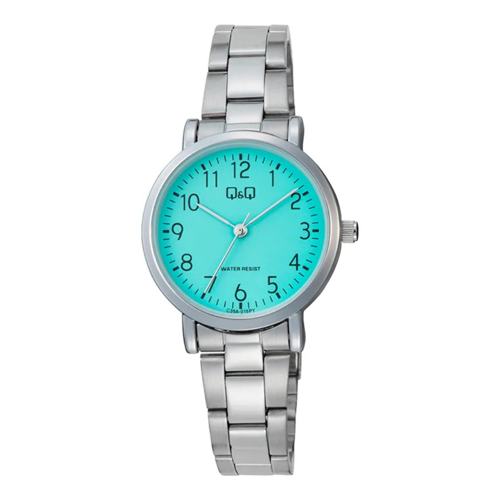 Reloj Q&Q C35A-015PY Acero Mujer Azul Tiffany