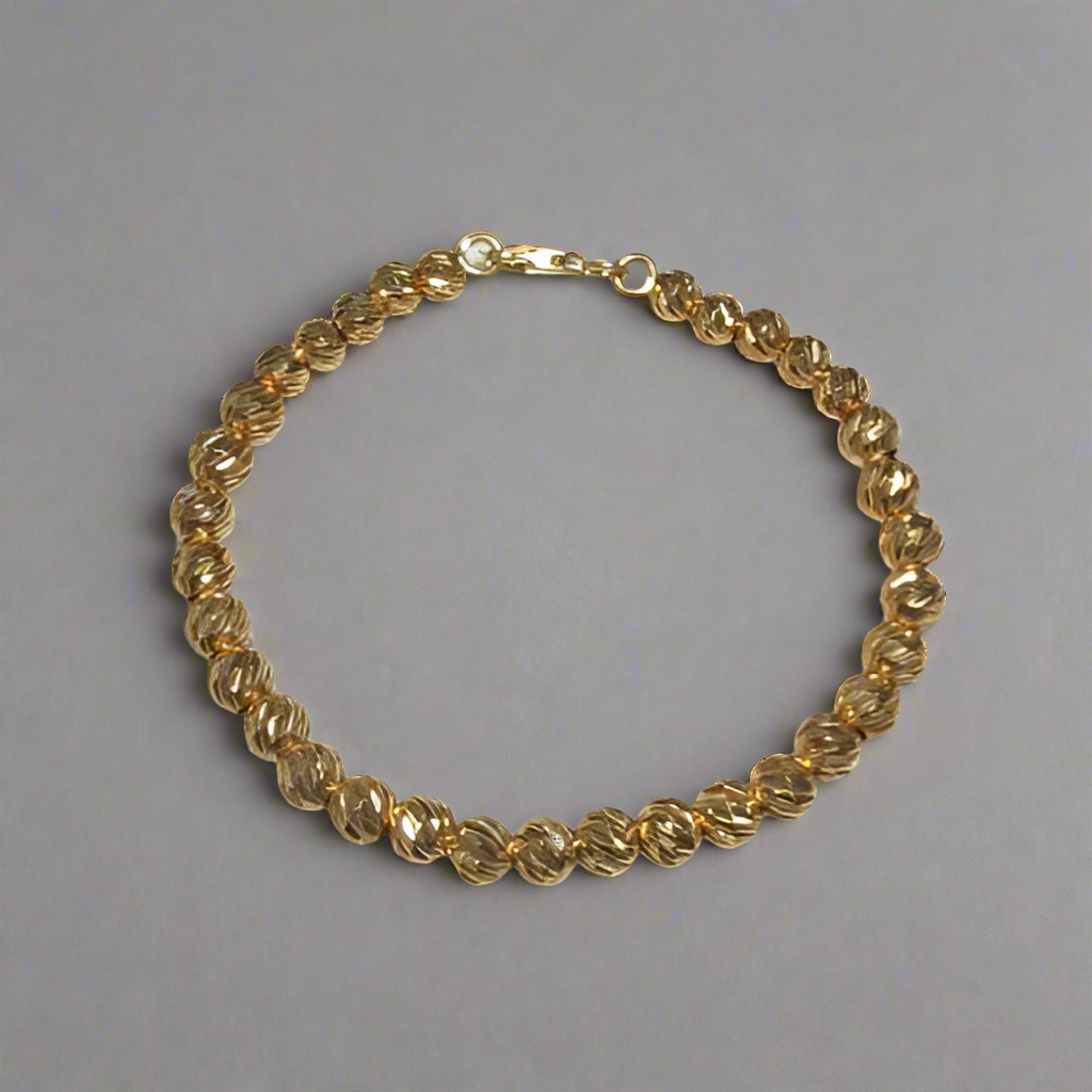 Regalo pulsera de oro 18k balines #6