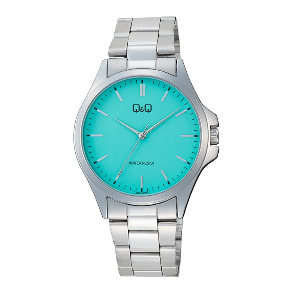 Reloj Q&Q C36A-023PY Acero Tablero Tiffany Hombre