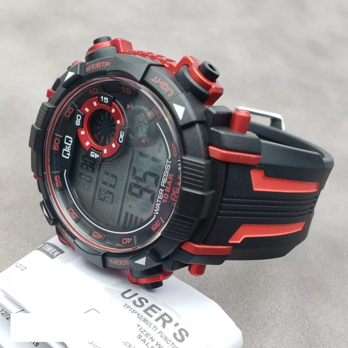 Reloj Q&Q M168J800Y Hombre Deportivo Digital Acuático
