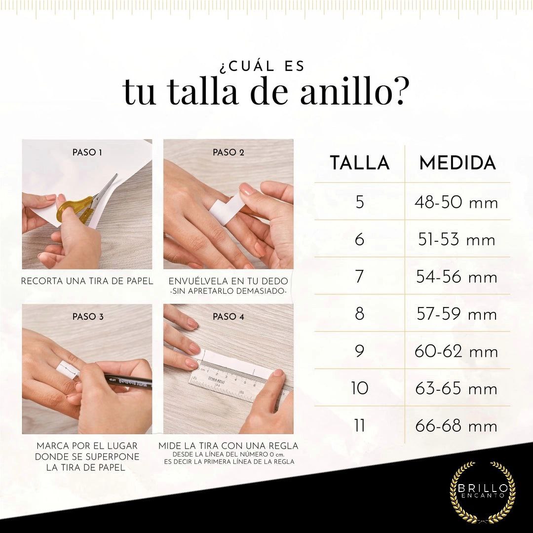 tabla tallas anillos