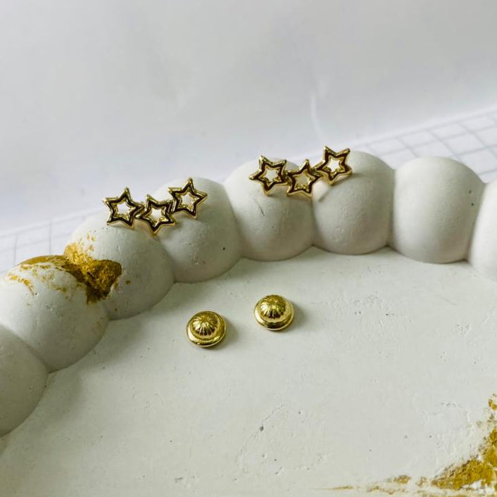 Pendientes Estrella Dorados 18K | Joya con Certificado y Garantía