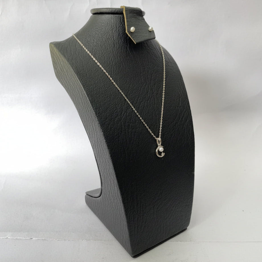 Detalle Perla y Plata 925 Italiana – Set Luna Brillo Encanto Colombia