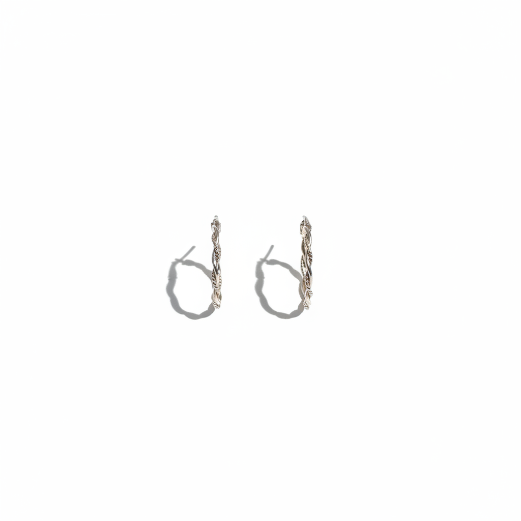 Aretes Melcocha Medianos Plata 925 | Mujer