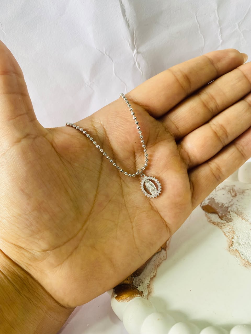 Women's Slave Bracelet in 925 Silver with Sphere Clasp