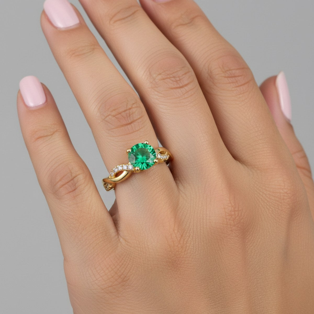 anillo compromiso oro 18k con circones cristal Esperanza