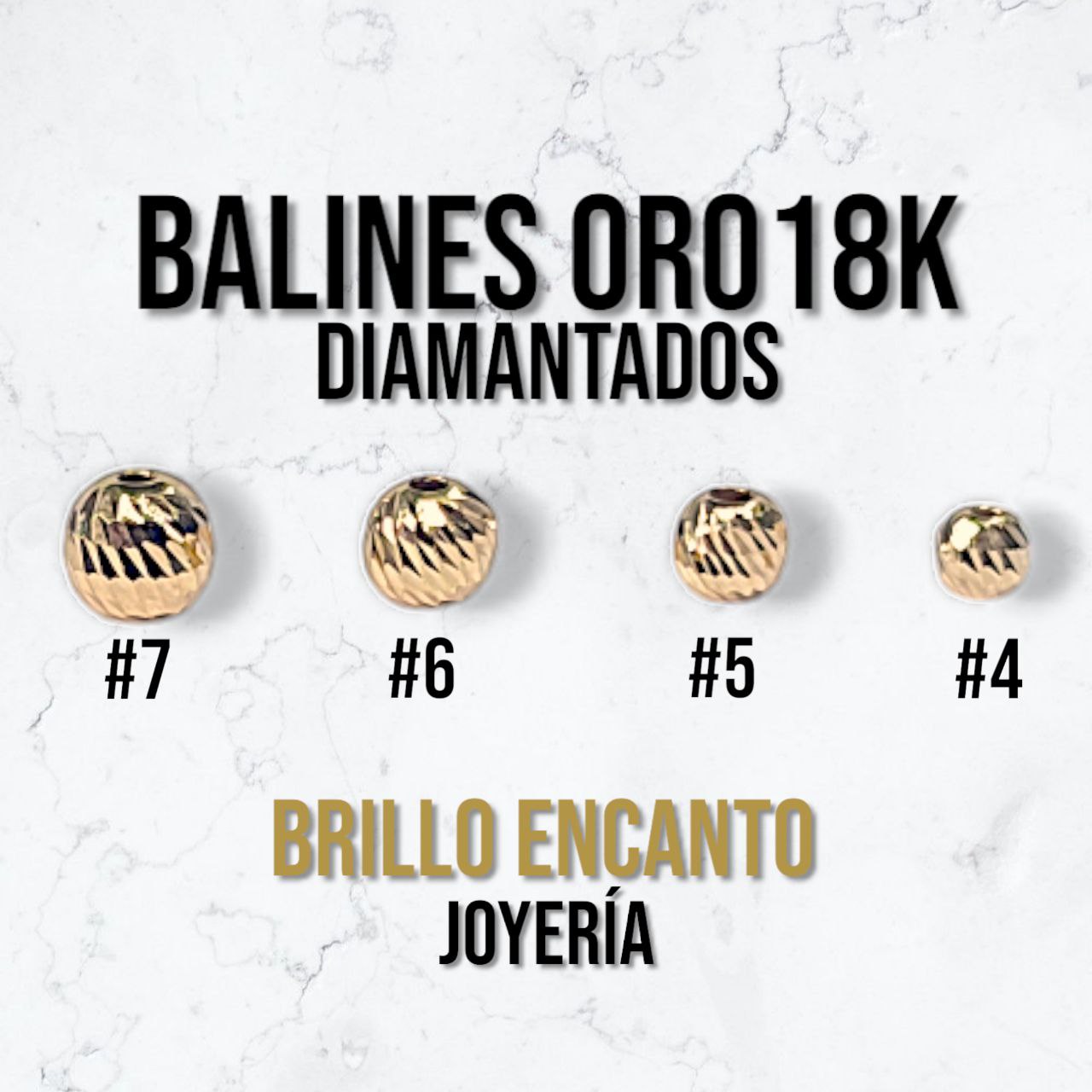 ORO 18K Balines Diamantados villavicencio colombia