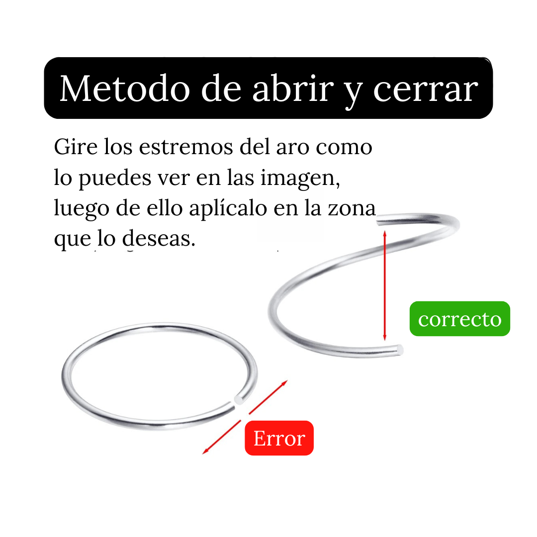 Piercing Nariz Plateado Doble Aro Nostril Plata925