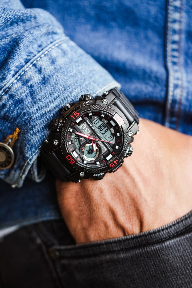 Reloj Q&Q Digital Original GW87J002Y Análogo y Digital Sumergible
