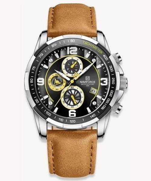 RELOJ NAVIFORCE Cafe Cronos Pulso Cuero NF8020L Hombre