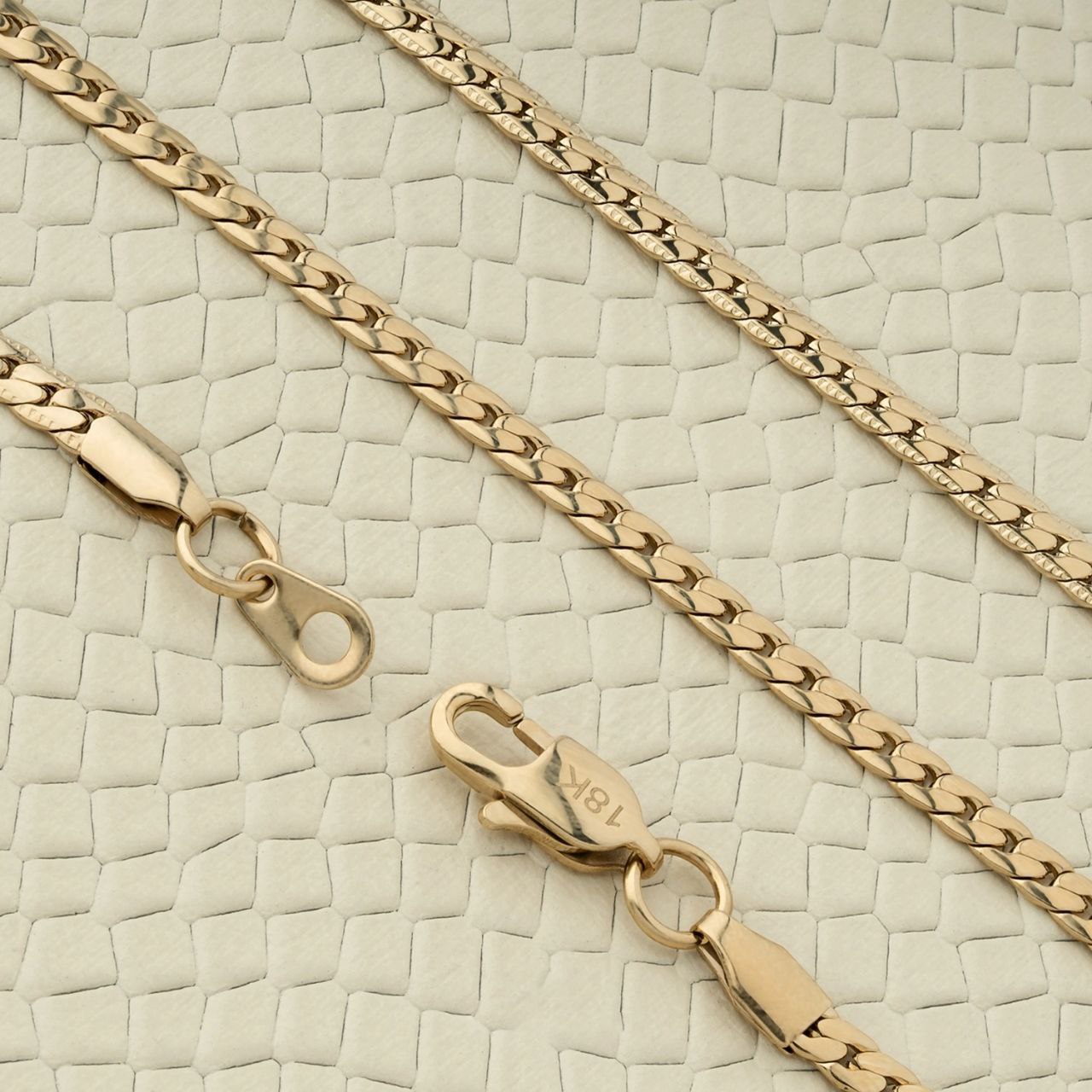 Cadena Gravada Oro laminado18K