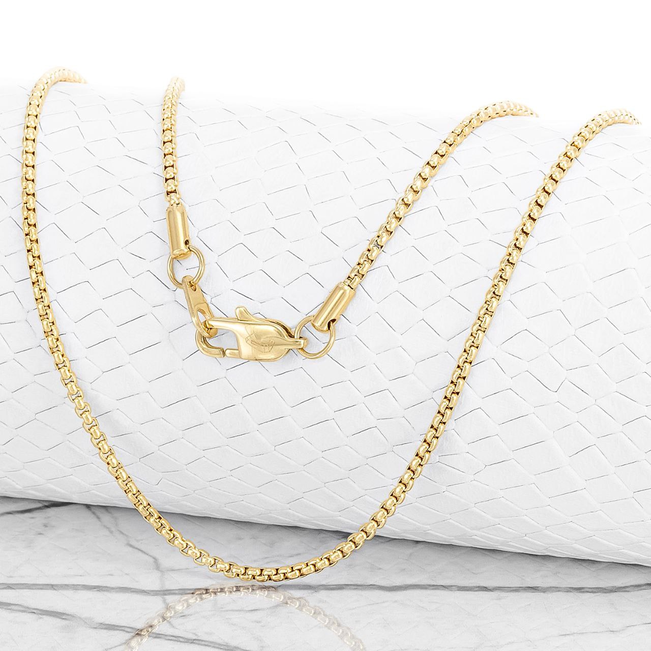 Cadena Tejido Veneciano 45cm Mujer Oro Laminado 18K